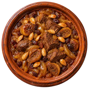 Tajine de bœuf Makfoul Marrakchi à la mrouzia, oignons confits, figues et amandes — Le Pavé, Marrakech