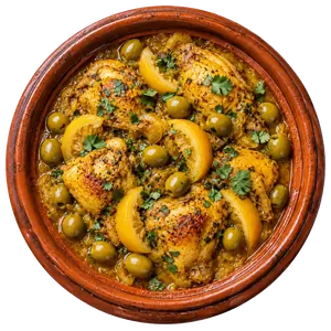 Tajine de poulet au citron confit et aux olives vertes — Le Pavé, Guéliz Marrakech