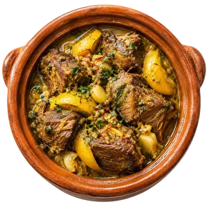 Tanjia Marrakchia, jarret de bœuf mijoté au citron confit et au safran — Le Pavé, Marrakech